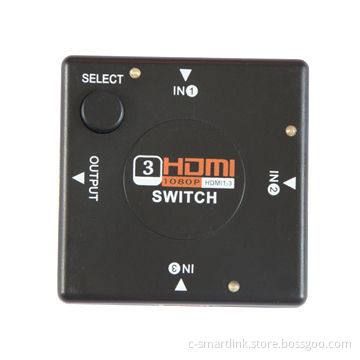 1.4A Supports 3D 3-port HDMI Switch, Small Square Box, 3-in-1, 3 Input and 1 Output